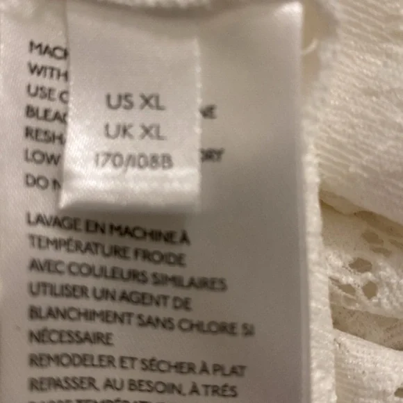 Free Peoplele White Stretchy Top XL - Picture 9 of 9